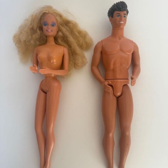 Mattel Barbie and the Rockers - Barbie and Derek Doll 1985 Nude Head Broken - Picture 1 of 13